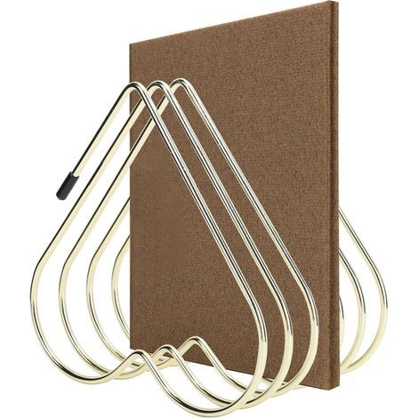 Organiseur de disques vinyles en métal à 5 ​​emplacements, présentoir à magazines et livres, porte-journaux multifonctionnel en fer pour bureau ou bibliothèque