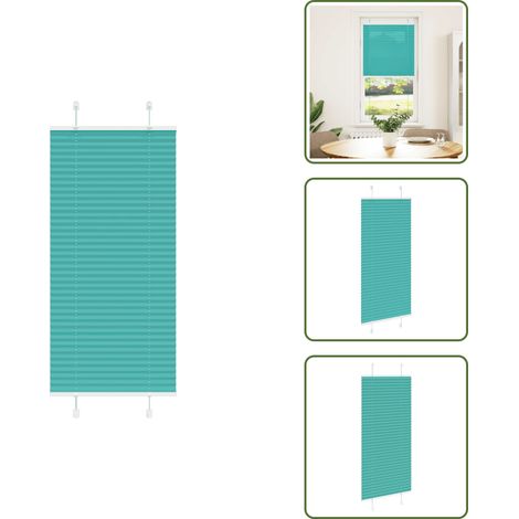 Plissee Petrolgrün 60x150 cm Stoffbreite 59,4 cm Polyester - Plissee - Plissees - Faltrollo - Jalousie (1/5)