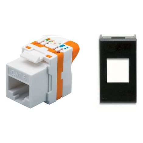 TechLy presa di rete RJ45 UTP Cat.6 tooless + Ave Noir