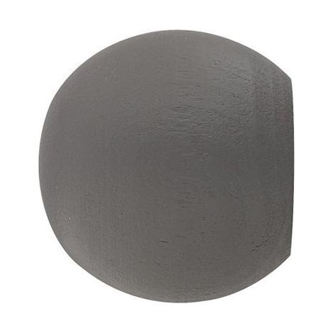 1 Embout Boule Bois - Gris Mat - Diamètre 28