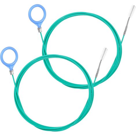 Lot de 2 nettoyeurs de canalisations de voiture de 5 mètres - Brosse de nettoyage flexible pour canalisations de voiture et de climatisation bouchées (1/5)