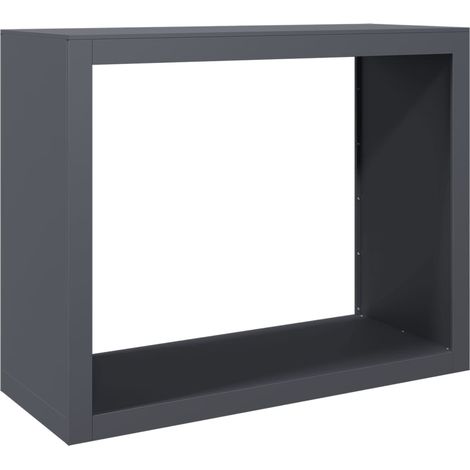 Maison Exclusive - Leñero de acero gris antracita 100x40x80 cm