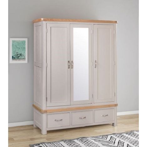 Bologna Painted Triple Wardrobe - L57 x W146 x H191 cm