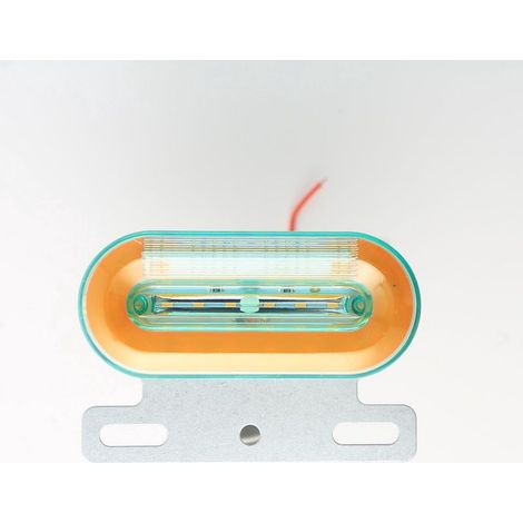 Luz guía ovalada para camión de 12 LED, luz de calle tricolor de 24 V, luz lateral (1/4)