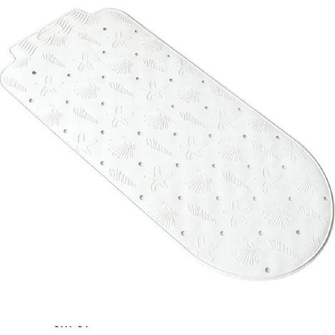 Tappeto tappetino con fondo ventose antiscivolo per vasca da bagno bianco prodotto interamente in ITALIA CON PLASTICA PROFUMATA (1/5)