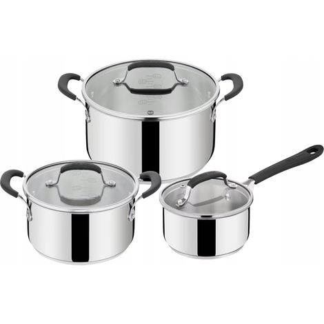 Ensemble de 3 casseroles  6 pièces Jamie Oliver par Tefal  E318S6 (1/5)