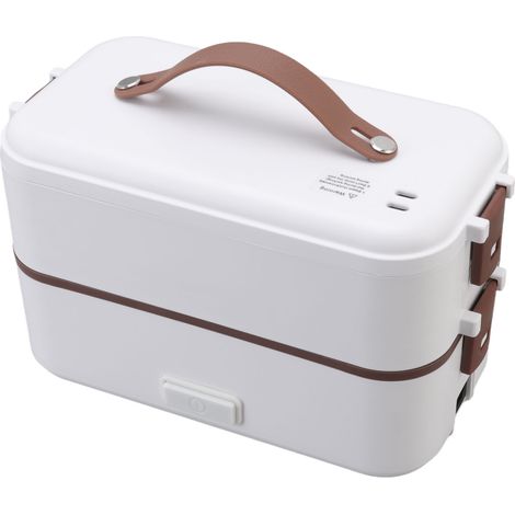 Elektrische Lunchbox mit Tragegriff, 0,8 l Fassungsvermögen, doppelwandig, 20 Minuten Schnellheizzeit, steckbarer Speisenwärmer, EU-Stecker 220 V (1/5)