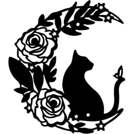 10 cm Décor mural en métal noir rustique, décoration pour salon salle à manger cour (1/5)