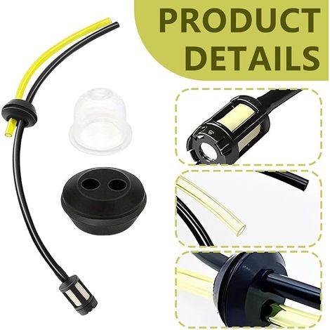 Kit Filtre À Essence, Durite Essence, Joint Caoutchouc, Débroussailleuse, Réservoir Carburant, Coupe-Herbe, Taille-Haies, Tondeuse, Tronçonneuse (1/4)