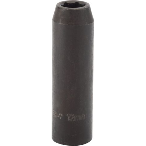 Draper 12739 Expert Deep Percussion Impact Socket with 1/2-Inch Square Drive, 12mm Size (1/5)