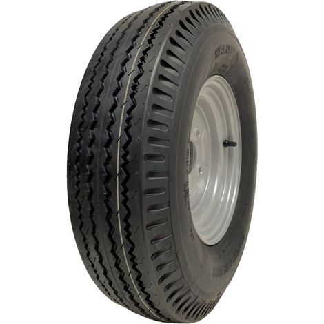Rueda de remolque 5.00-10, 4 capas, alta velocidad, homologada para la carretera, 355 kg, llanta PCD 100 mm
