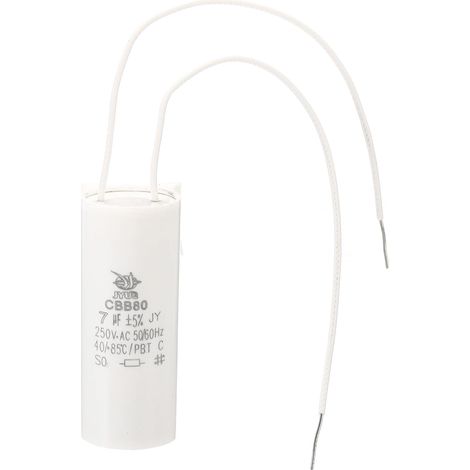 CBB60 7uf Fonctionnement Condensateur,1pcs AC 450V 2 Fils 50/60HZ Cylindre 62x24mm pour Eau Pompes, Lavage Machines Moteur Démarrage (1/5)