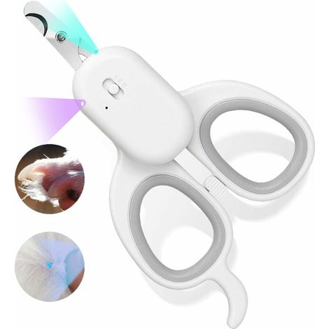 Pet Nail Scissors Strap, Cat Nail Clippers with Super Bright LED Light for Nail Bloodline, Prevent Over-Trimming, Beauty Tool with MUMU (1/4)
