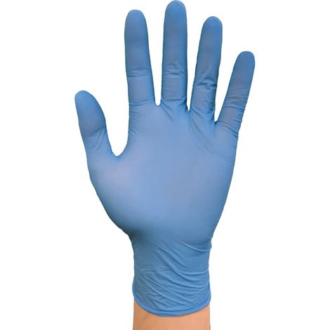 SIR SAFETY SYSTEM ABENA CLASSIC NITRILE Gants de protection jetables en nitrile bleu ciel Taille XS-6