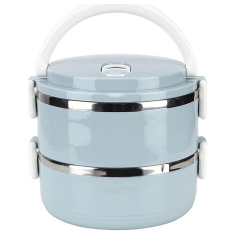 Portapranzo termico impilabile in acciaio inox: un pratico contenitore isolante, ideale per gli adulti che desiderano portare pasti caldi in ufficio o in viaggio. (1/5)