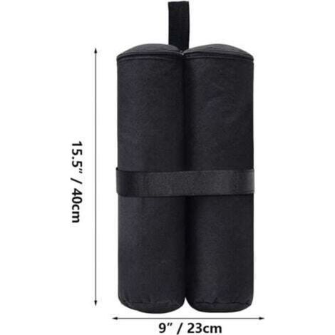 Set mit 4 robusten, doppelt genähten Sandsäcken in Industriequalität für Pavillons, geeignet für Faltzelte und Überdachungen. Mit beschwerten Beinsäcken. (1/3)