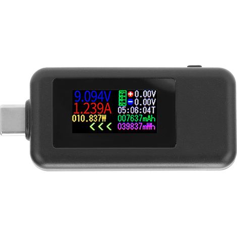 Testeur USB C Écran Couleur - Mesure Tension et Courant 2-en-1 (1/5)