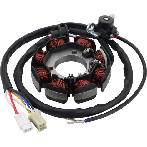 Magneto-stator coil compatible with the original Yamaha YZF-R15 motorcycle part number 2FB BK7 BK6-H1410, suitable for models from 2015-2021.--DTEKGAZ