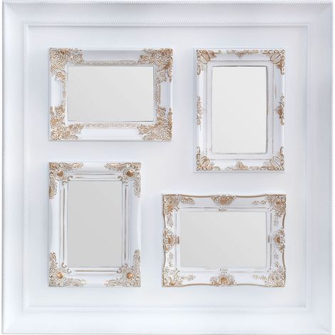 Premier Housewares Vintage Style White & Gold 4 Photo Frame (1/2)