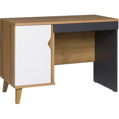 Mesa de oficina Etrmoru 128 , Con cajones, Con puertas, Número de puertas: 1, Número de cajones: 1, 75x110x50cm