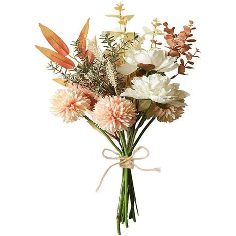 Bouquet artificiel, fausses fleurs artificielles pivoines pour la décoration, bouquet de mariée en soie (1/5)