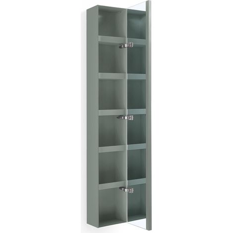 Lineabeta - Colonna con anta a specchio Ciacole L.160X25 verde (1/2)