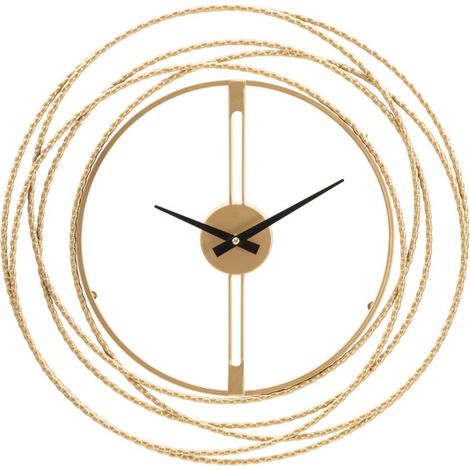 Orologio da parete in metallo oro, Ø50x4 cm – Strips (1/5)