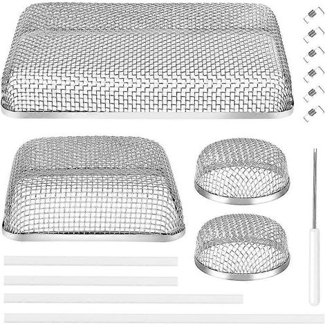 Grille de ventilation pour chauffage de camping-car, moustiquaire, couvercle de ventilation avec outil d'installation et caoutchouc silicone (1/5)