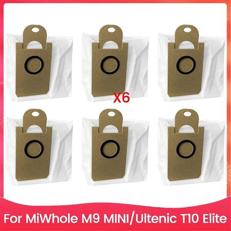 Set mit 6 Staubbeuteln für die Staubsauger MiWhole M9 MINI und Ultenic T10 Elite