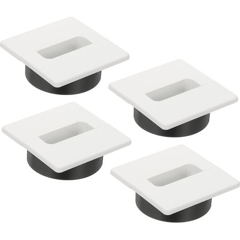 Lot de 4 œillets de bureau de 6,1 cm, passe-câbles pour bureau, maison, table, comptoir, blanc