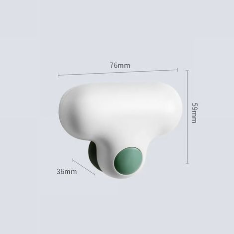 Raclette à miroir en TPR, petite brosse de nettoyage ergonomique pour verre avec ventouse, blanche. (1/2)