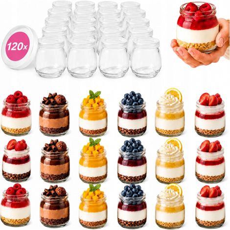 120x CONTENITORI PER DESSERT 100 ml BARATTOLO IN VETRO PER DESSERT Honey Cup (1/5)
