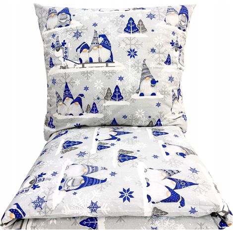Weihnachtsbettwäsche-Set 160 x 200 cm, 100 % Baumwolle, 3-teilig, Hersteller: SKZATY
