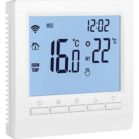 Thermostat numérique de contrôle de la température ambiante avec affichage LCD et chauffage au sol (1/5)