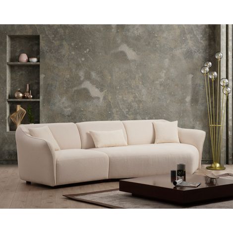 3-Sitzer Ecksofa Mentis Crème - Subtile Ecke