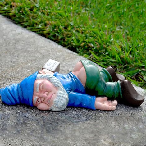 Figurine de Nain de Jardin décoration de Nain de Jardin Ivre, Statues de Bricolage Micro Paysage, décoration créative de Nain Ivre, Statue de Jardin de Nain, Nain de Jardin drle