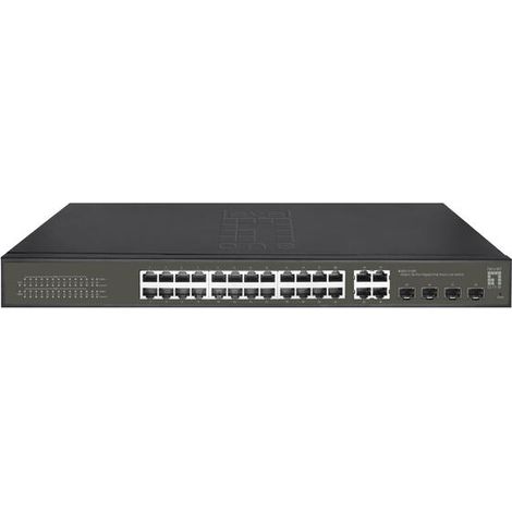 LevelOne GES-2128P switch Gestionado L2 Gigabit Ethernet (10/100/1000) Energía sobre Ethernet (PoE) Negro