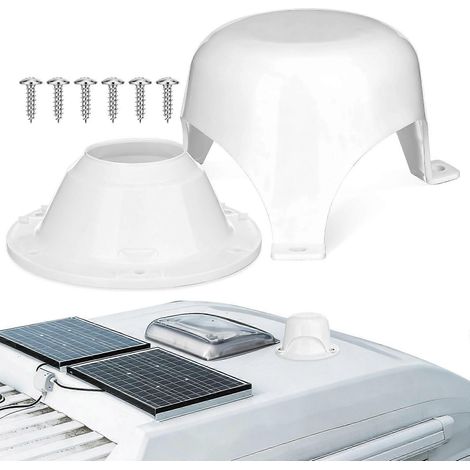 Couvercle de ventilation de toit universel en plastique blanc pour camping-car, avec 6 vis, pour caravane ou camping-car. (1/4)