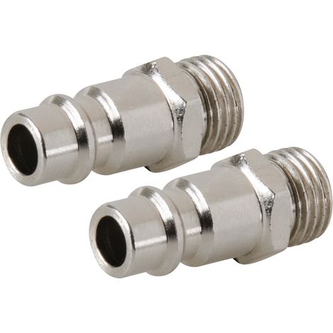 2 x Druckluft Bajonettverbinder 1/4-Zoll BSP Außengewinde (1/2)