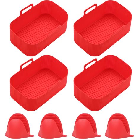 Doublure en silicone pour panier de friteuse à air - accessoire réutilisable pour friteuse à air, compatible avec les aliments (1/5)