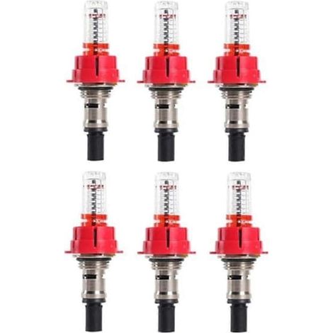 BelleRise - Lot de 6 débitmètres pour collecteur de chauffage au sol, contrôleur de contrôle visuel du débit compatible avec le chauffage au sol (1/5)