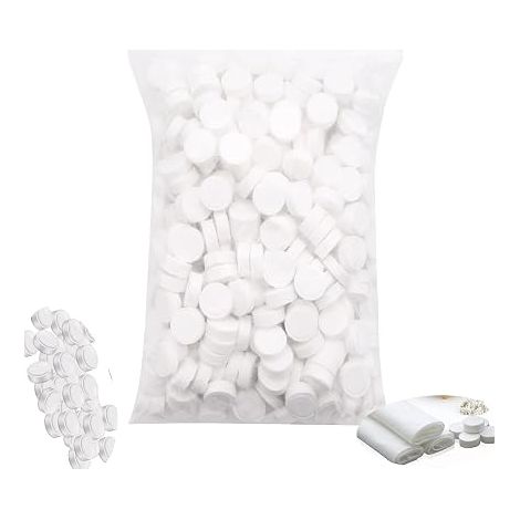 500 Pack Compressed Disposable Towels 100% Biodegradable for Travel, Sports, Camping, Outdoors (1/5)