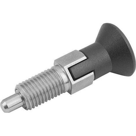 KIPP Arretierbolzen GR.1 M10x1 D5 Form C mit Rastnut ohne Kontermutter (1/3)