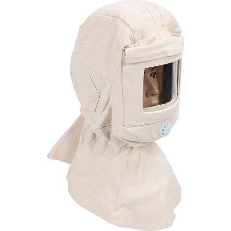 Cagoule de sablage ventilée en toile coupe-vent pour le polissage, la peinture et le revêtement en poudre (1/5)