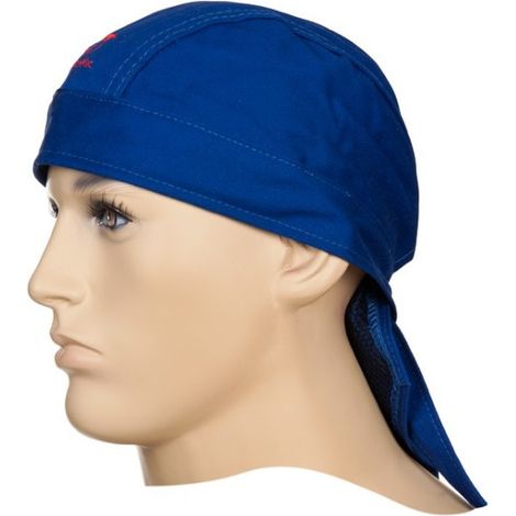 Protector de cabeza ignífugo WELDAS en azul Doo-Rag Fire Fox