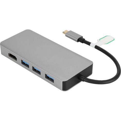 Adaptateur Multiport USB C Hub avec VGA USB 3.0 X 3 Station d'accueil en Aluminium de Type C pour Sortie Vidéo HD 4K pour MateBook (1/5)