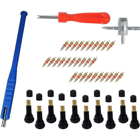 Herramientas para desmontar válvulas de neumáticos, Kit para desmontar válvulas de vehículos, garajes, talleres, camiones, bicicletas (1/4)
