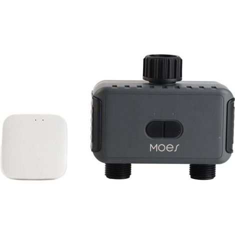 Smart watering timer with Wi-Fi hub, watering timer with 2 outputs (plastic inlet and plastic outlet)