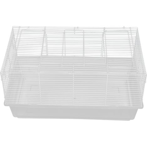 Petite Cage de base pour animaux de compagnie, fil métallique en plastique avec doubles portes pour Hamster, lapin, chat, chien (1/5)