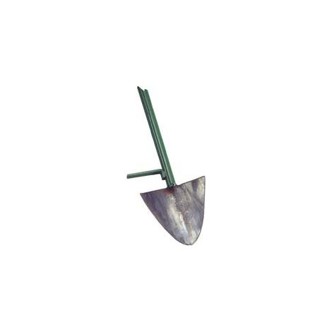 VANGA FORGIATA CON MANICO FERRO  SX cm.24x24/145h. attacco ø mm.35    IL CAMPO